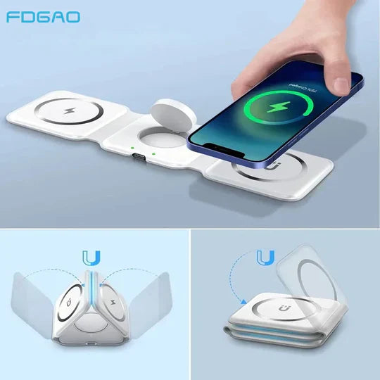 Foldable 3in1 Charger™ - Fast, Flexible, and Portable Charging