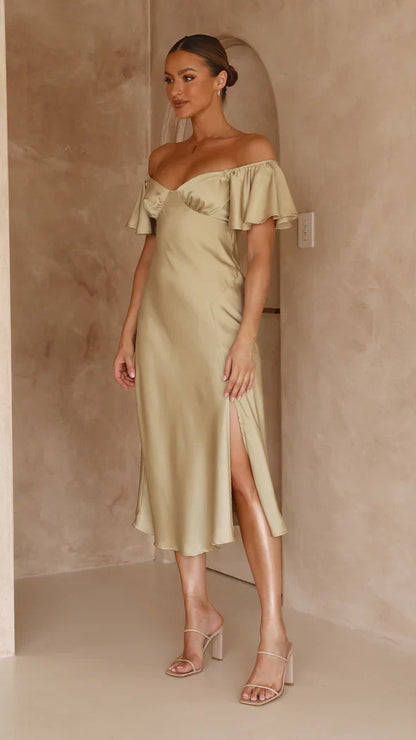 Off-Shoulder Dress – Sunset Chic