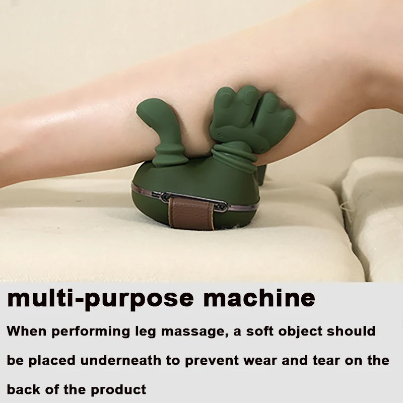 Brushless motor button biomimetic palm neck massager with 3 levels of strength and 2 levels of hot compress